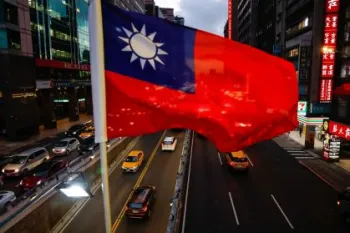 Bandeira de Taiwan em Taip�i
