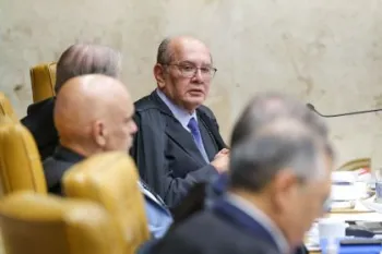 O ministro Gilmar Mendes em sess�o plen�ria do STF Gustavo Moreno/STF