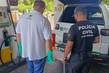 Opera��o visa combater pre�os abusivos na venda de combust�veis em Cuiab�. Foto: Pol�cia Civil