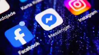 Getty Images Close-up de �cones de aplicativos do Facebook, Messenger e Instagram em uma tela de smartphone.