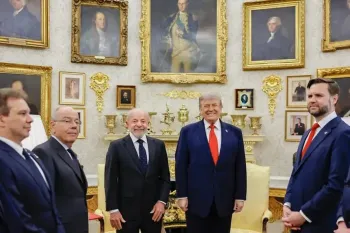 O presidente da Rep�blica, Luiz In�cio Lula da Silva, se encontrou com o presidente dos Estados Unidos, Donald Trump, na Casa Branca Foto: Ricardo Stuckert/PR