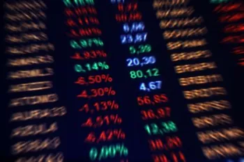 Painel de a��es de empresas que comp�em o Ibovespa� Cris Faga/NurPhoto via Getty Images