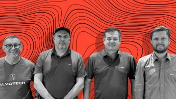 Da esquerda para a direita, os s�cios da Alvotech Carlos Alberto Scapini, Alu�sio Mambrini, F�bio Montagner e Carlos Alberto Sacon