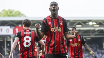 Rayan comemora gol contra o Fulham Foto: Robin Jones - AFC Bournemouth/AFC Bournemouth via Getty Images