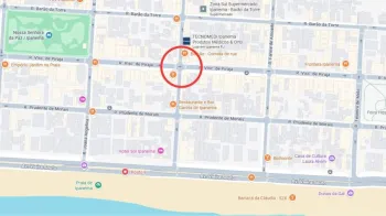 Cruzamento onde jovem foi atropelada Reprodu��o/Google Maps