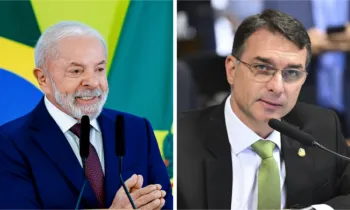 Na simula��o estimulada para o primeiro turno, Lula lidera com 41,5% das inten��es de voto. Fl�vio Bolsonaro aparece em segundo lugar, com 32,1%.