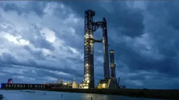Tempestade se aproxima do foguete Starship e do booster Super Heavy no Texas