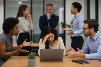 Quando h� problemas de comunica��o, os impactos podem surgir na produtividade, no clima organizacional e nos relacionamentos. Imagem gerada por IA