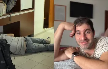 Alejandro Bisi viralizou com desmaio ap�s parto e virou tamb�m paciente de hospital na Argentina Foto: Reprodu��o/TikTok