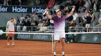 Jo�o Fonseca celebra vit�ria sobre Casper Ruud Getty Images