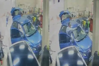 Imagem da c�mera de seguran�a que registrou o crime