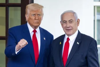Presidente dos Estados Unidos, Donald Trump, e o primeiro-ministro israelense, Benjamin Netanyahu