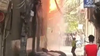 Inc�ndio em restaurante em Nova Deli