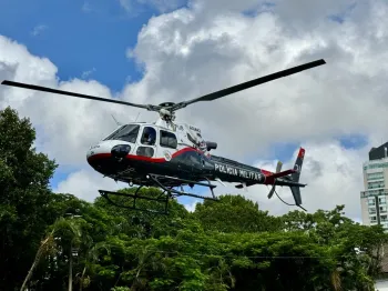 A��o contou com apoio do helic�ptero �guia. Foto: Governo de S�o Paulo/Divulga��o