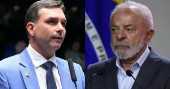 Senador Flavio Bolsonaro e presidente Lula
