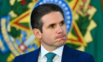 Presidente da C�mara dos Deputados, Hugo Motta (Republicanos-PB). Evaristo Sa / AFP