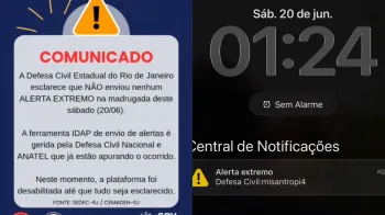 Defesa Civil do Rio desmente falso alerta