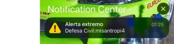 Alerta falso da Defesa Civil com a mensagem 'misantropi4' (Arquivo pessoal)