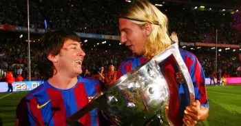 Lionel Messi e Maxi L�pez na �poca do Barcelona (Reprodu��o/Instagram de Maxi L�pez)