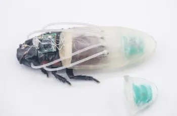 Cientistas desenvolveram traje de mergulho que permitem que baratas respirem debaixo d'agua. Foto: Reprodu��o