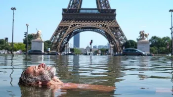 A onda de calor de junho fez a Torre Eiffel fechar mais cedo