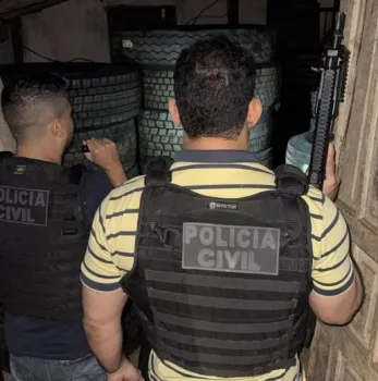 Pneus recuperados pela pol�cia