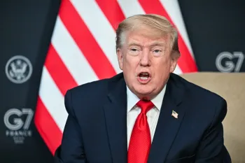 Donald Trump durante participa��o no G7, em 16 de junho de 2026. Mandel NGAN / AFP