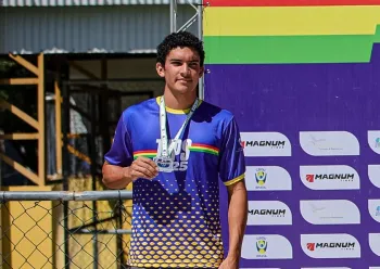 Atleta Thaumas Miguel Leite Cruz durante o JUPs. Cr�dito: Cortesia
