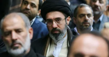 O l�der supremo do Ir�, Mojtaba Khamenei. Amir Kholousi/Wana News Agency/Reuters/File via CNN Newsource