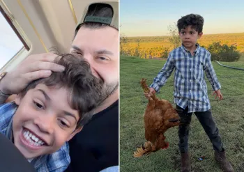 Murilo Huff mostrou Leo se divertindo na fazenda da familia Foto: Reproducao/Instagram