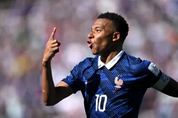 Kylian Mbapp�, jogador da Fran�a, em partida da Copa do Mundo 2026. Foto: Fifa.