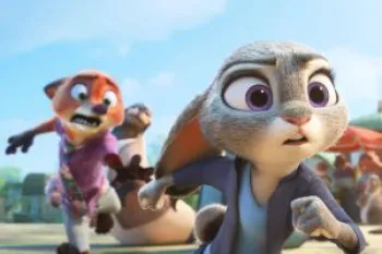 Cena de filme com legendas, ilustrando aprendizado de ingl�s