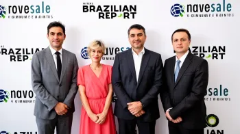Imagem da reuni�o entre Abradi e Fl�vio Bolsonaro