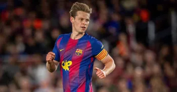 Frenkie De Jong sofre les�o no joelho e desfalca o Barcelona. Reprodu��o/X - @FCBarcelona