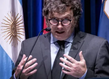Presidente da Argentina, Javier Milei (EFE/EPA/CRISTOBAL HERRERA)