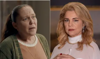 Elisa (Isabela Garcia) � sequestrada por Pilar (Isabel Teixeira) em 'Quem ama cuida' - Foto: Reprodu��o/TV Globo e Beatriz Damy/Rede Globo/Divulga��o