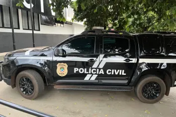 Viatura da Pol�cia Civil de Mato Grosso do Sul durante opera��o. (Foto: Divulga��o)