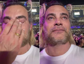 Carmo Dalla Vecchia vai �s l�grimas em show da Xuxa Foto: Reprodu��o/Instagram