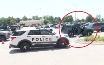 SUV em que jovem se baleou acidentalmente em Nebraska (EUA) Foto: Reprodu��o