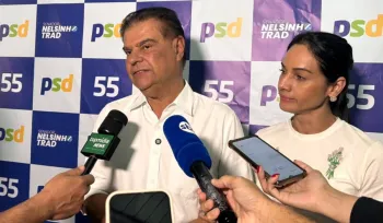 Nelsinho Trad em conven��o do PSD neste s�bado (1) (Foto: Mariane Chianezi)