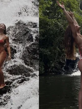 Juliana Paes exibe as curvas em dia de cachoeira - Reprodu��o do Instagram