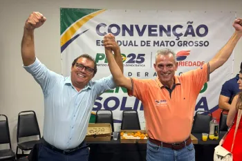 Presidente do PRD, Aluizio Lima, e Marco Aur�lio, do Solidariedade. Foto: reprodu��o