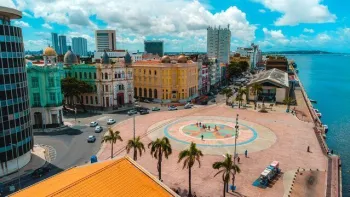 Marco Zero da cidade do Recife. Reprodu��o