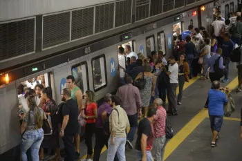Plataforma de embarque da esta��o Central do Metr�Rio - Foto: Reprodu��o/Internet