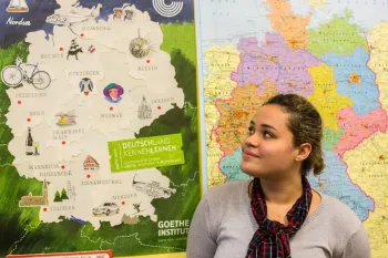 Estudantes participantes do programa Prontos pro Mundo durante interc�mbio