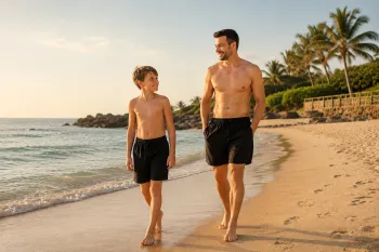 Beachwear masculino: estilo e conforto para pais modernos