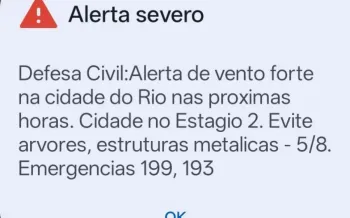 Cariocas receberam aviso de 'alerta severo' para ventos fortes - Reprodu��o / Redes Sociais