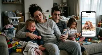 Especialista da alerta para o burnout parental com a proximidade do Dia dos Pais; exaust�o f�sica e emocional � intensificada pela compara��o com recortes irreais das redes sociais