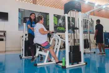 Aula na academia da UFMS. (Foto: �lvaro Herculano)