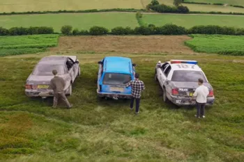 Novos apresentadores do The Grand Tour em imagem do trailer (Imagem: PRIME VIDEO)